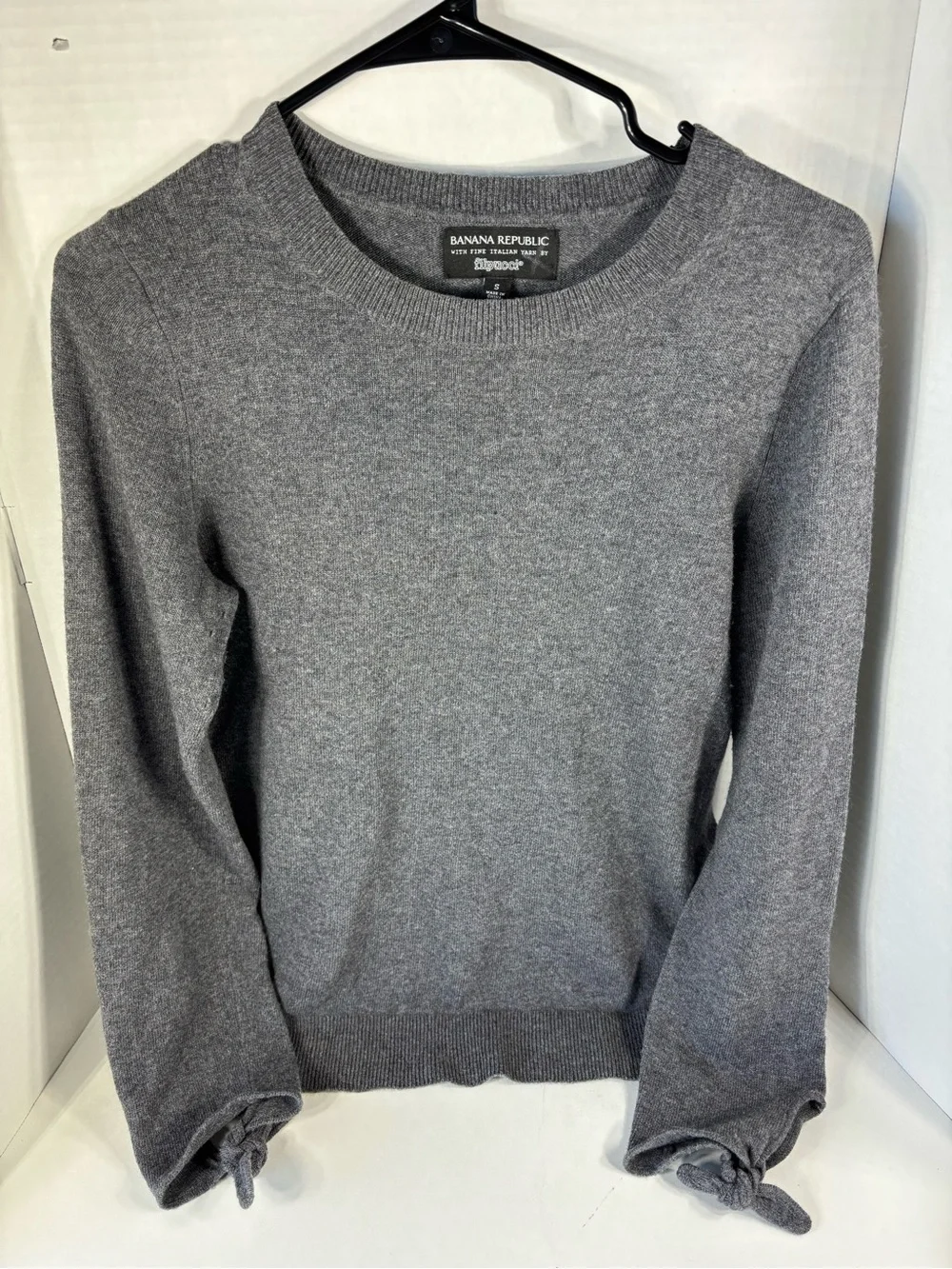 Banana Republic Sweater Women's Merino Wool Cashmere - Filpucci Tie Cuffs Small